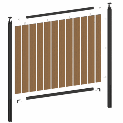 New Techwood scherm triple profiel verticaal